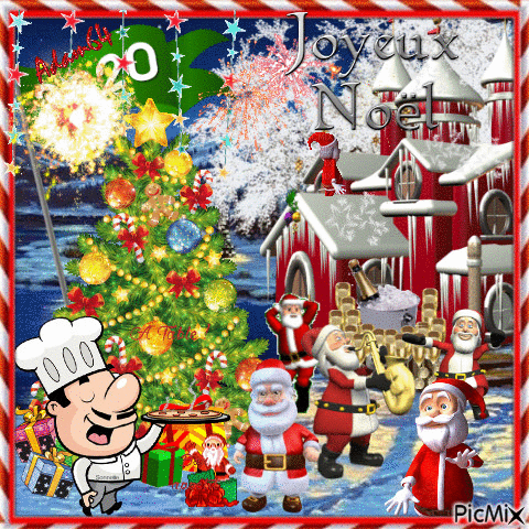 merry Santa Claus party - 無料のアニメーション GIF