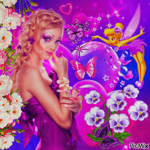La beauté du rose et du violet - GIF animasi gratis