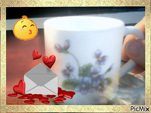 café bisous - Zdarma animovaný GIF