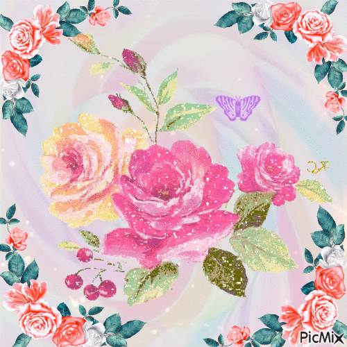 Roses. - GIF animado gratis