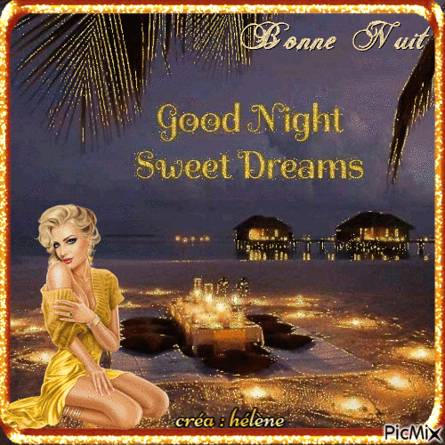 Bonne nuit / Good night - Бесплатный анимированный гифка