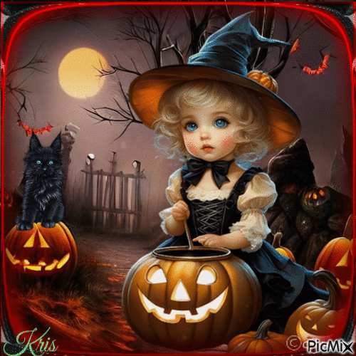 Halloween mignon - GIF animado gratis