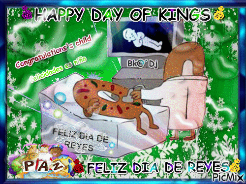 feliz dia d reyes - Бесплатный анимированный гифка