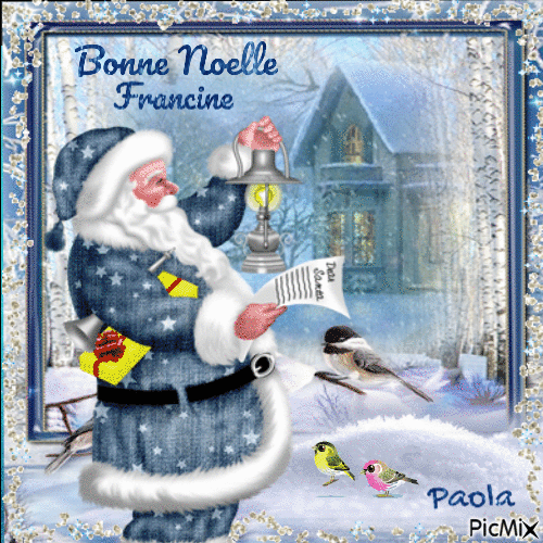 Bonne Noelle Francine - GIF animado gratis