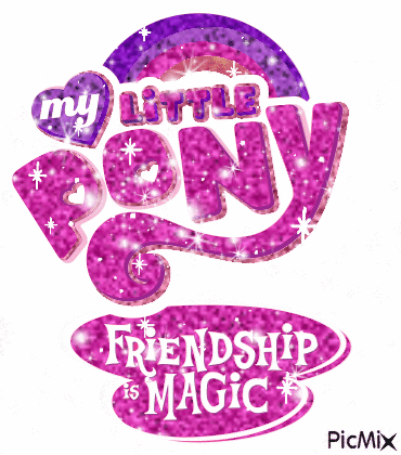 sparkly MLP FiM logo - GIF animado gratis