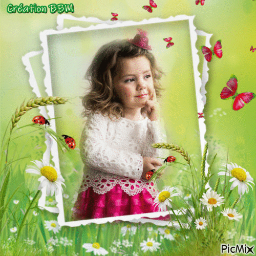 Portrait fillette par BBM - Free animated GIF