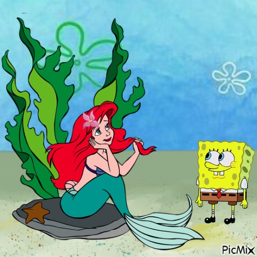 Spongebob and Ariel (4) - ilmainen png