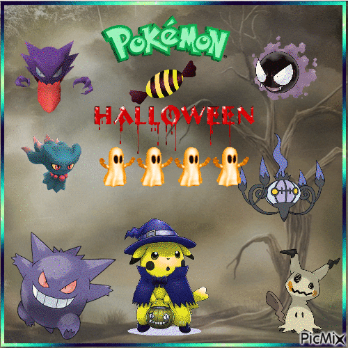 Pokemon Halloween 2022 - GIF animado grátis
