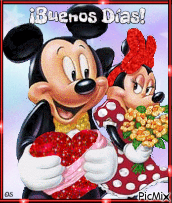 Micky and Minnie - Free animated GIF