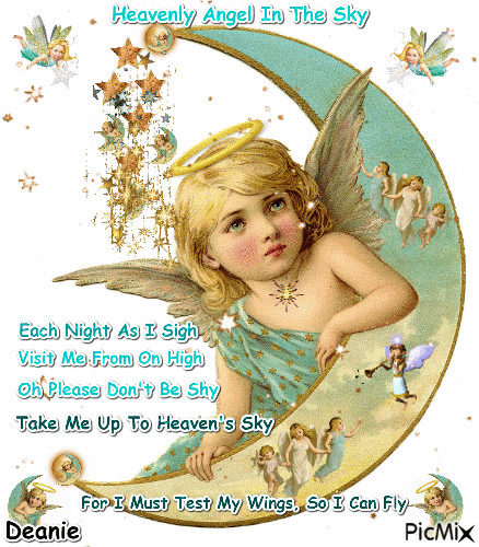 Heavenly Angel In The Sky Poem - GIF animate gratis