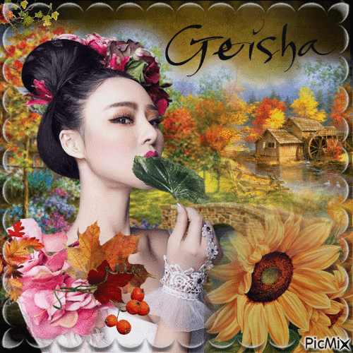 Geisha d'Automne - Bezmaksas animēts GIF