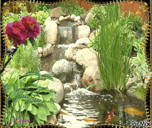 magnifique jardin - GIF animado grátis