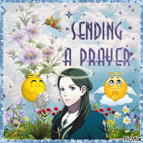 linhardt sending a prayer!! - 無料のアニメーション GIF