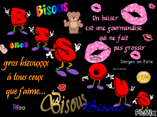 B comme bisous - GIF animate gratis