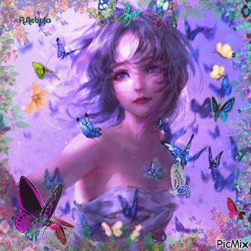 Fairy butterflies in a magic land/contest - GIF animado grátis