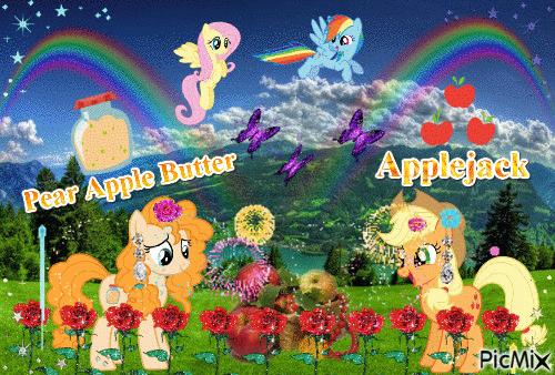 Pear Apple Butter & Applejack - GIF animé gratuit