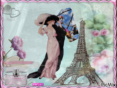 paris vintage - GIF animado grátis