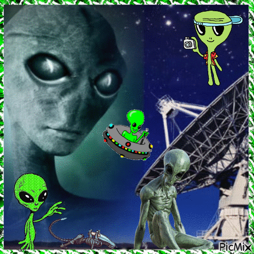 Les aliens arrivent - GIF animate gratis