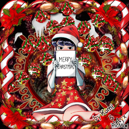 Merry Christmas by Komi & Melyx - Free animated GIF