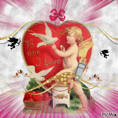 Cupidon Vintage - darmowe png