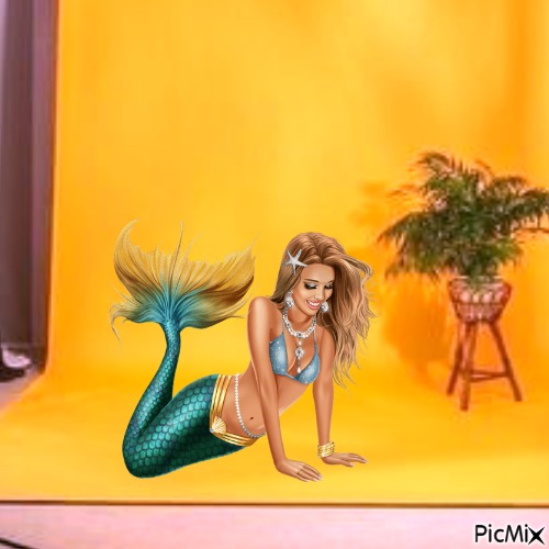 Mermaid posing - бесплатно png