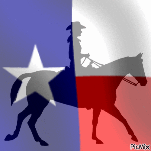 Cowgirl in Texas flag - Gratis animeret GIF