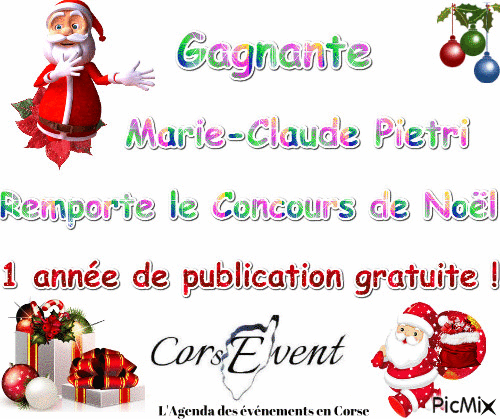 Concours de Noël CorsEvent - Бесплатный анимированный гифка
