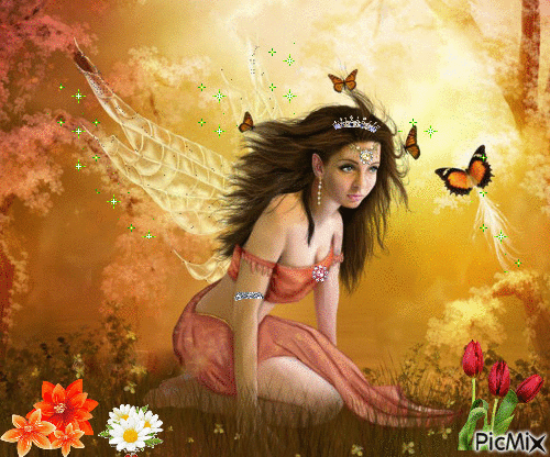 Fairy Princess Keeping Watch - Animovaný GIF zadarmo