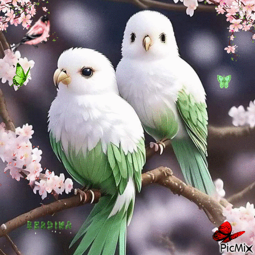 LOVIE DOVIE  BIRDS - Безплатен анимиран GIF