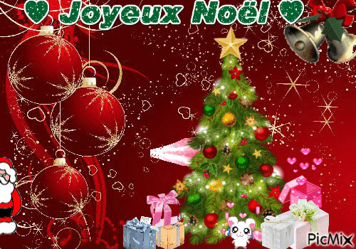 Joyeux Noël a Tous !♥ - Animovaný GIF zadarmo