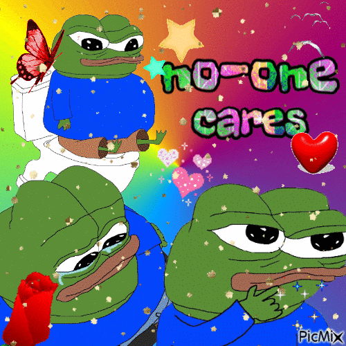 No-one cares - GIF animate gratis
