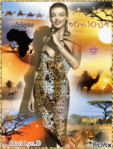 MARILYN EN AFRIQUE-MARY - Безплатен анимиран GIF