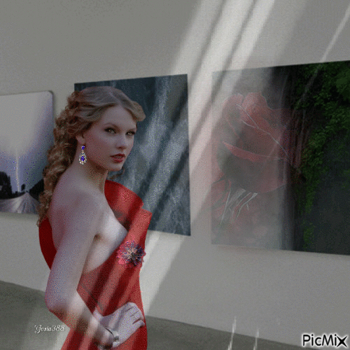 Kobieta w czerwieni - Ücretsiz animasyonlu GIF