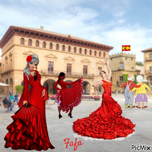place du flamenco - Ilmainen animoitu GIF