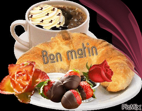 bon matin - Бесплатный анимированный гифка