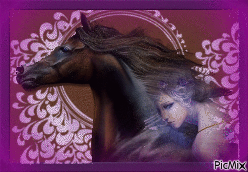 Let a horse whisper in your ear and breathe on your heart - GIF animado gratis