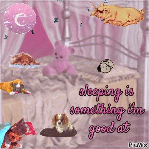 sleeping is something i'm good at - GIF animado gratis