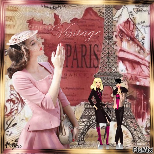 Paris vintage - png ฟรี