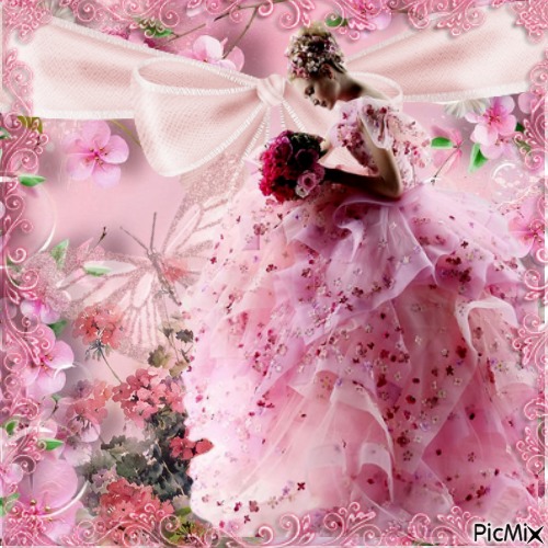 pink bride - 免费PNG