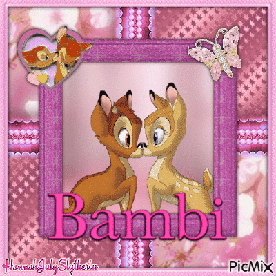 ♥♥♥Bambi & Faline Kiss♥♥♥ - Бесплатный анимированный гифка