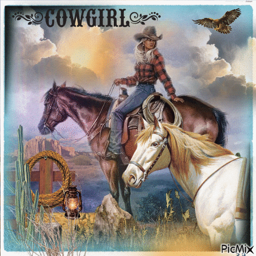 Cowgirl - Безплатен анимиран GIF