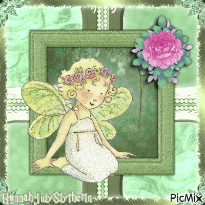 {♥}Tiny Little Fairy in Green{♥} - Nemokamas animacinis gif