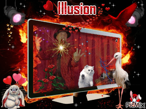 Coeur de l'illusion - GIF animé gratuit