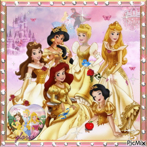 Princesses Disney - GIF animado grátis