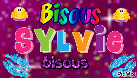 bisous sylvie - GIF animado grátis