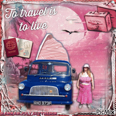 {{To travel is to live}} - GIF เคลื่อนไหวฟรี