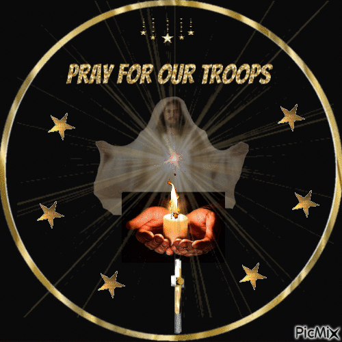 Pray For Our Troops - GIF animado grátis