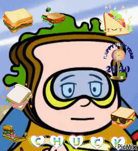 chuck the sandwich - GIF animé gratuit
