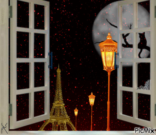 DESDE MI VENTANA.... PARIS - GIF animé gratuit