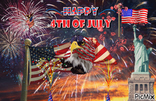 HAPPY 4TH OF JULY! 🗽🎇🎆 - GIF animate gratis